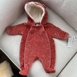 NWT Nordstrom Baby Bunting Snowsuit in Pink Desert Dottie in NB